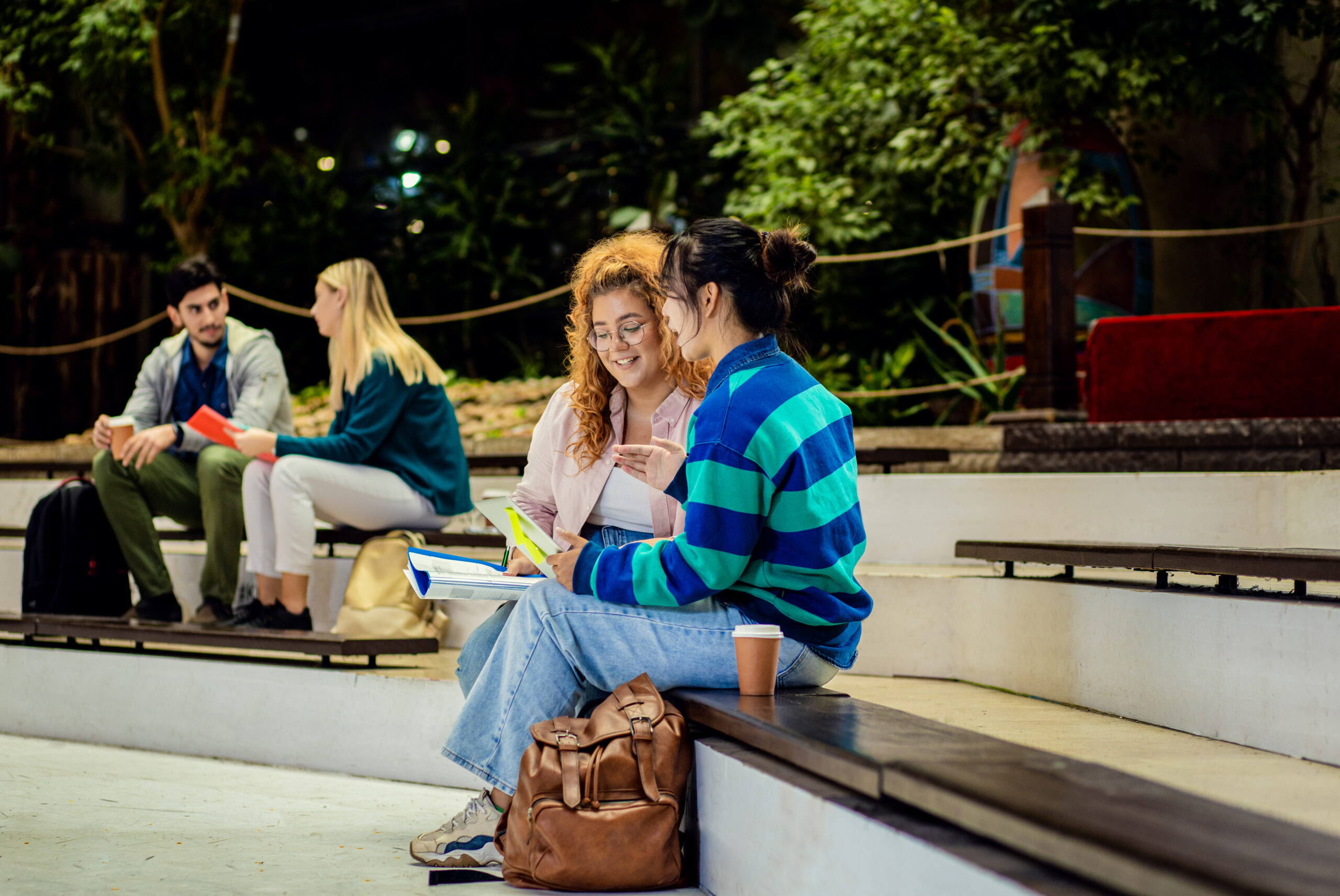 An evening on campus